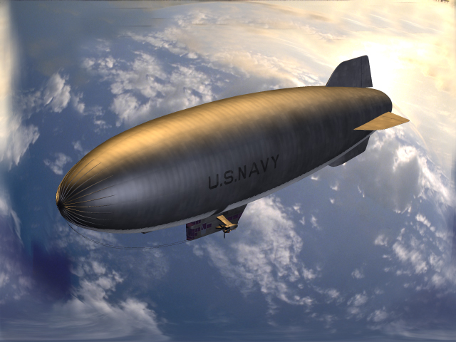 Airship in Clouds